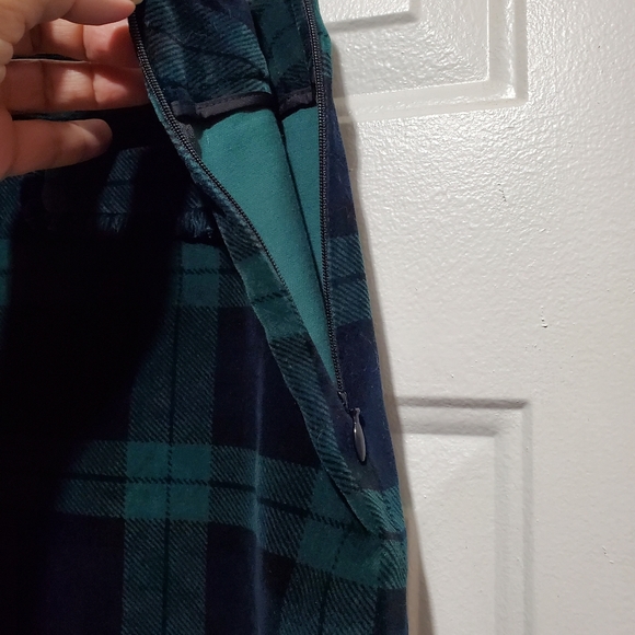 Talbots Tartan Plaid Velvet Skirt - Picture 4 of 10